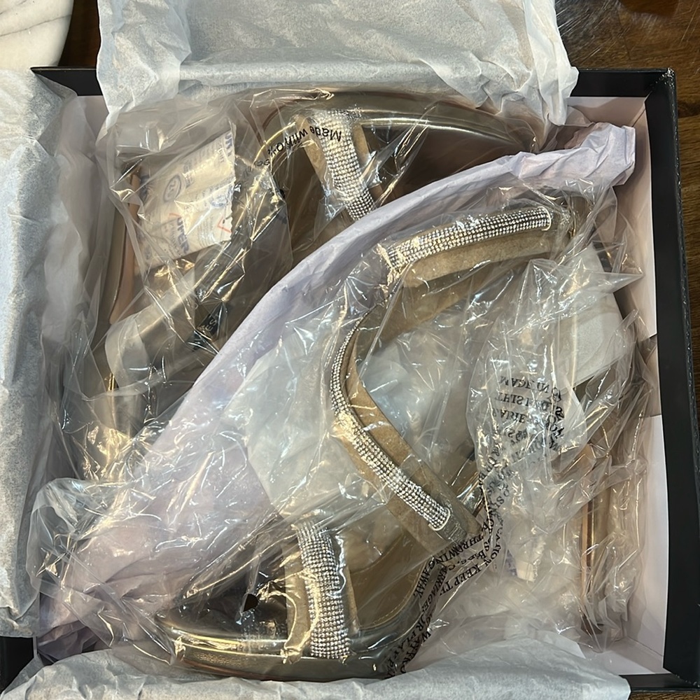 Nine West Lavern Women's Strappy Rhinestone Dress Sandals - Picture 7 of 9